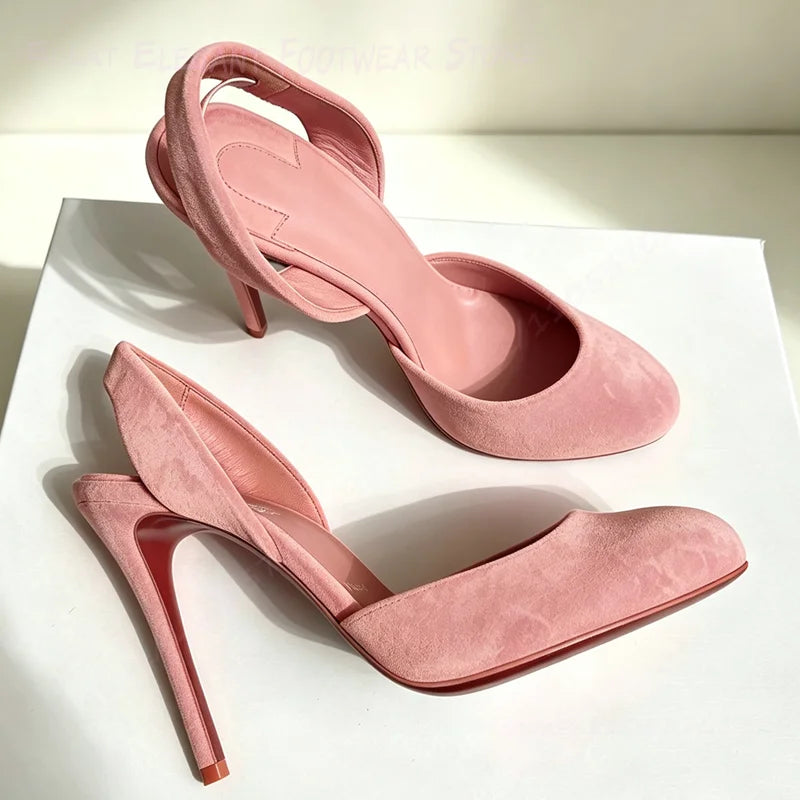 Premium Quality Suede Slingback Stilettos For Women