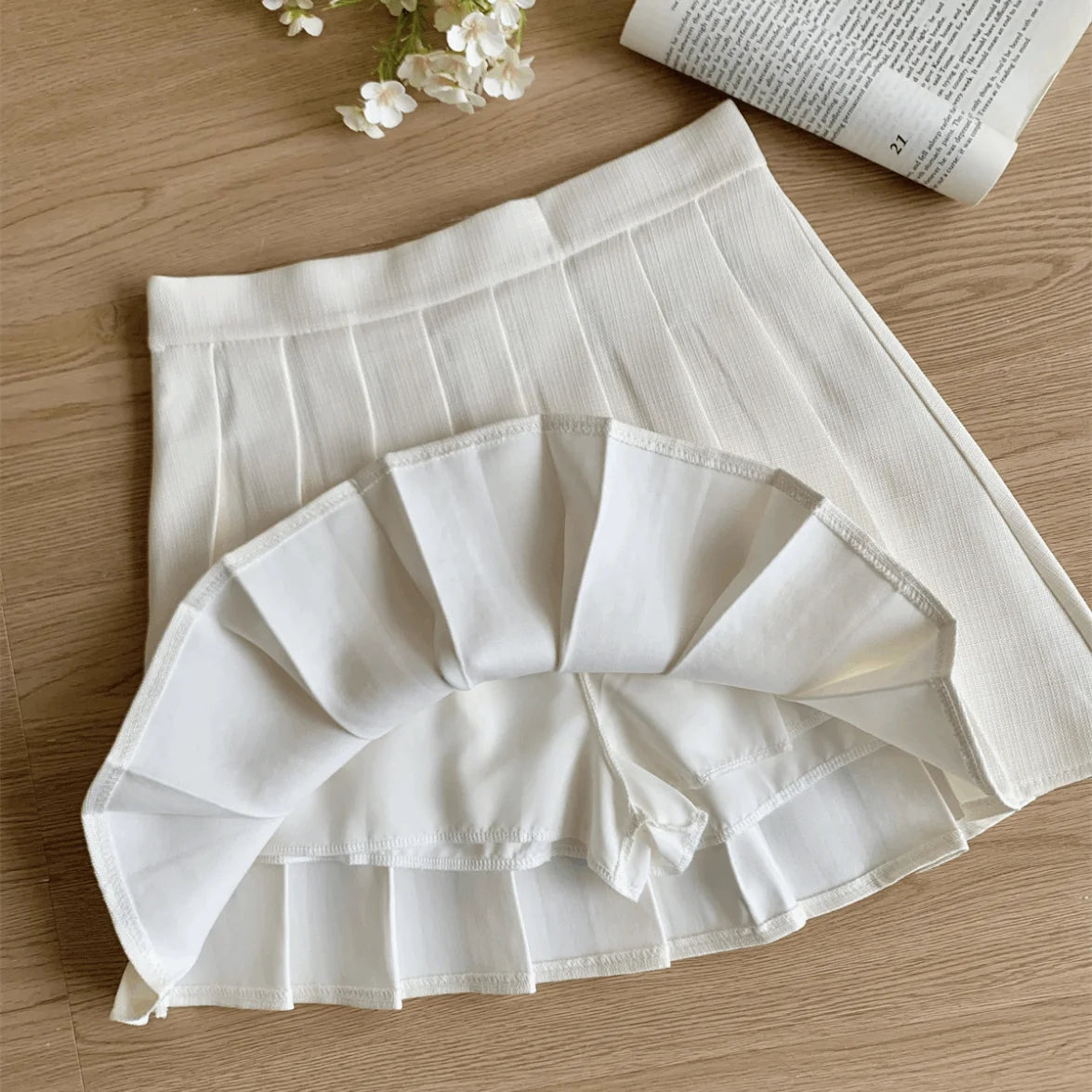 Elegant High Waist Pleated Skirt And Vest Set For Women