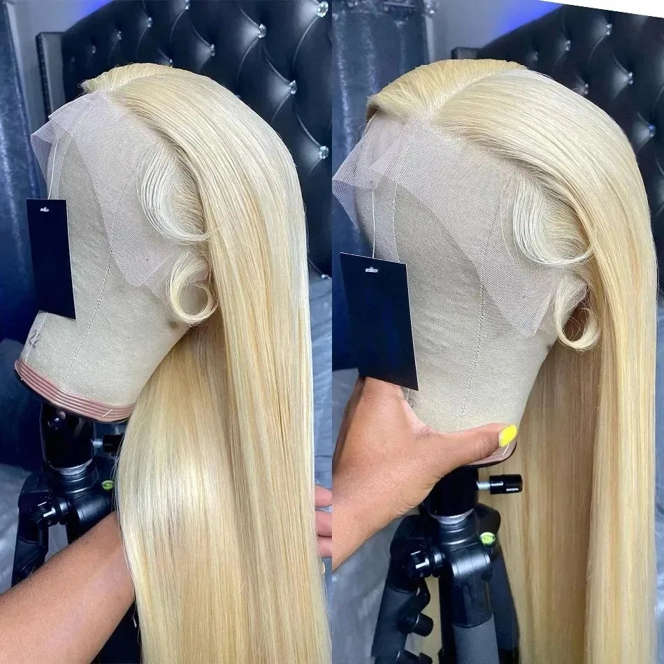 Grey Straight Lace Front Wig With Preplucked Hair for Women