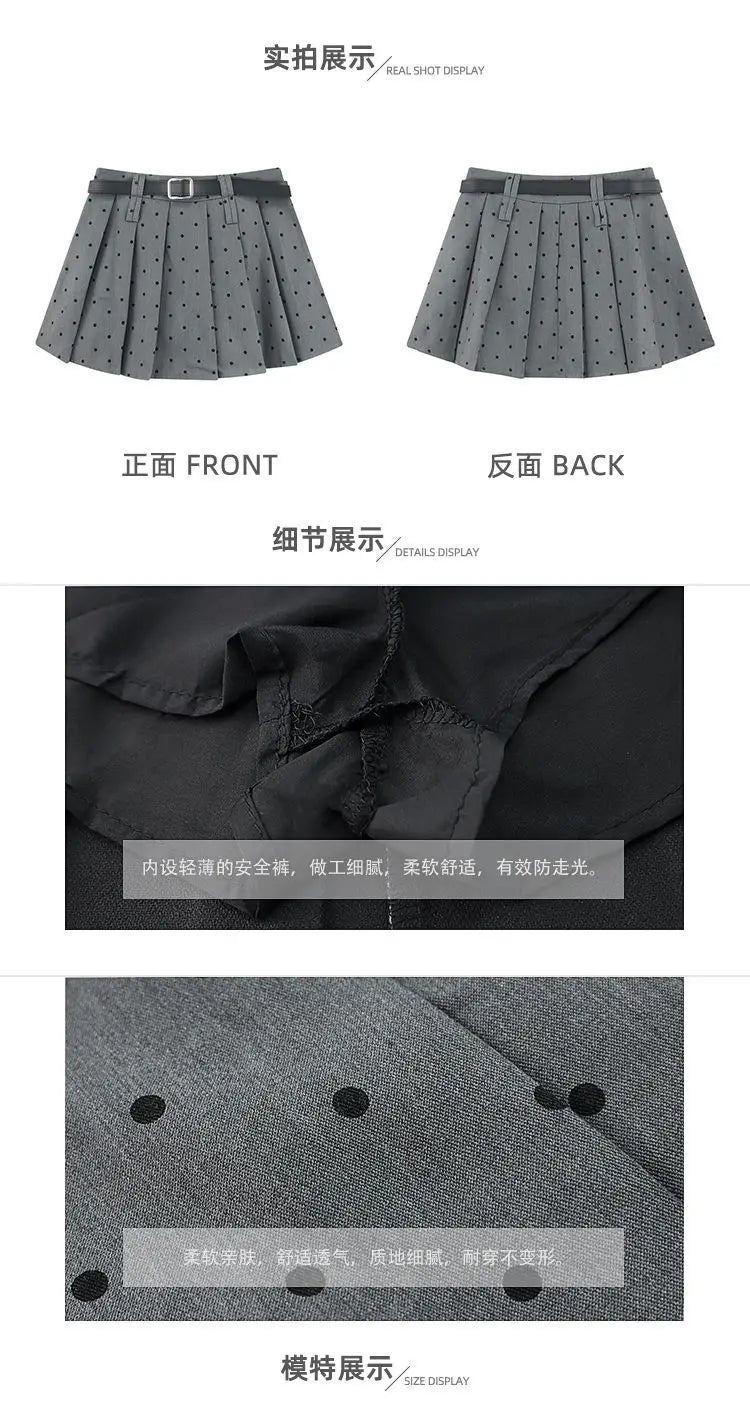 Classic Vintage Polka Dot A Line Mini Skirt for Women