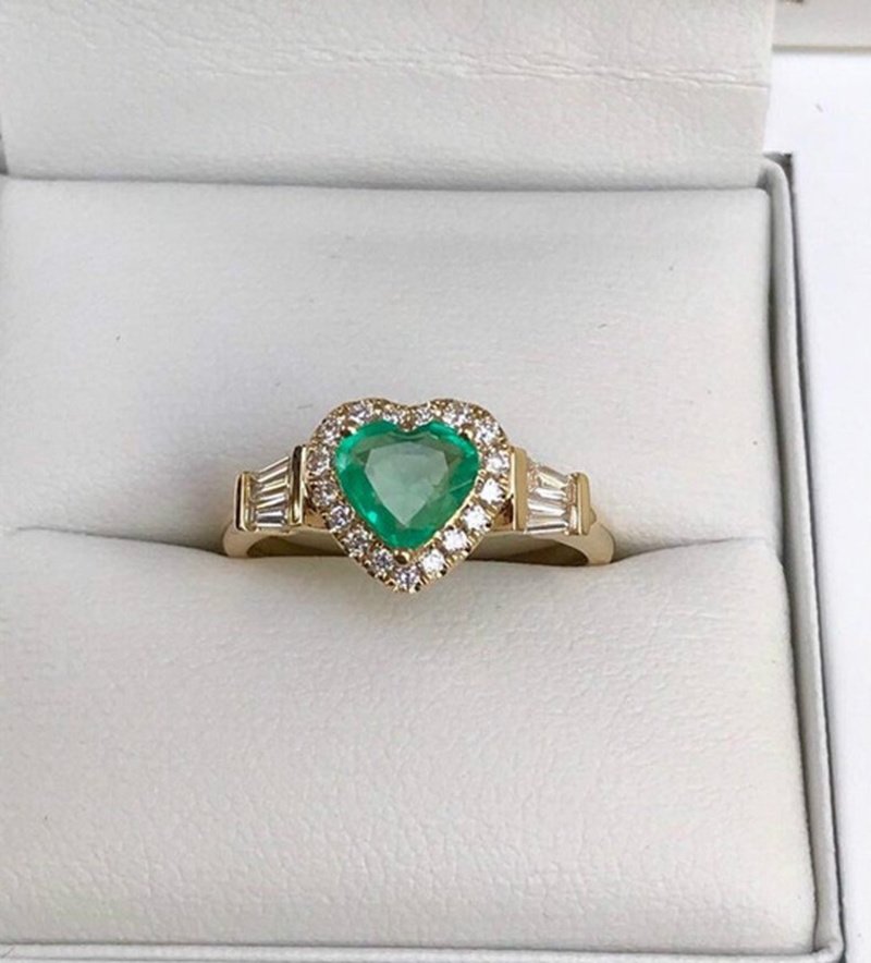 Heart Shaped Zircon Wedding Ring