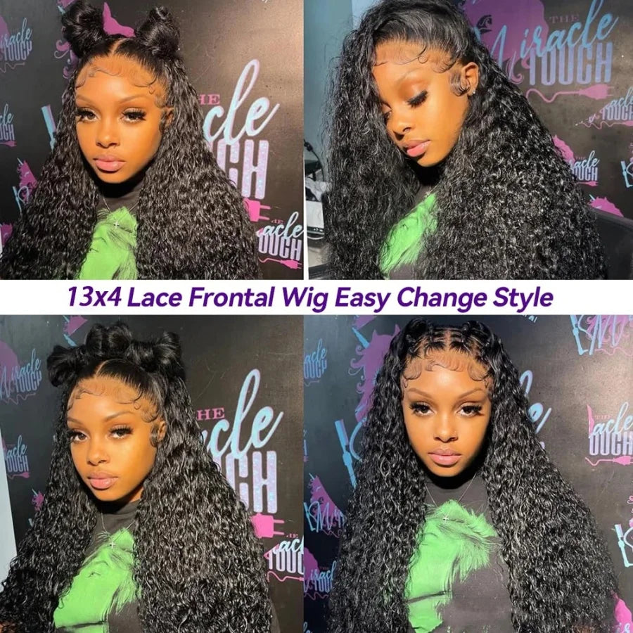 Luxurious Deep Wave Curly Lace Frontal Wig For Women