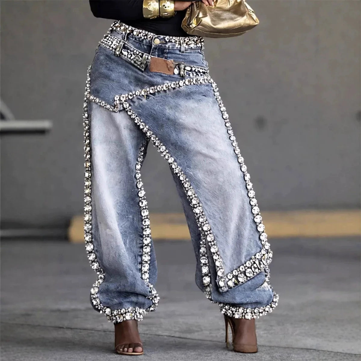 Sleek Lightweight Casual Low Rise Denim Jeans for Women