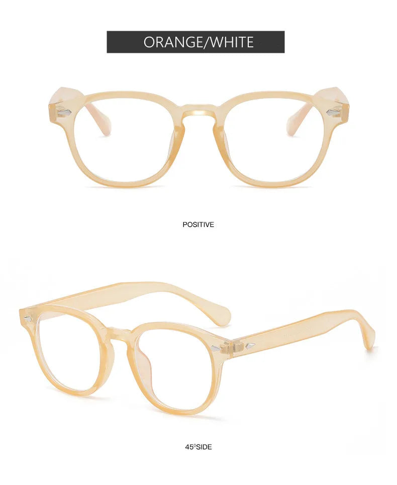 Ultralight Retro Round Frame Reading Glasses for Women