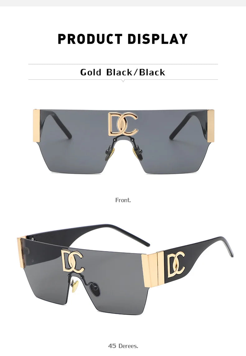 Oversized Shield Sunglasses With UV Protection for Women