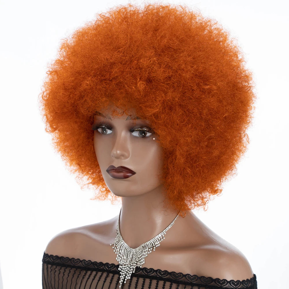 Natural Short Curly Remy Human Hair Bob Wig for Women