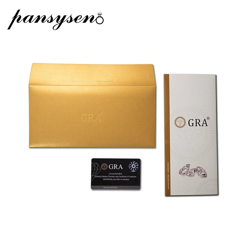 PANSYSEN Classic Key Shape 100% 925 Sterling Silver 0.5ct Real Moissanite Necklace Girls Wedding Engagement Party Gift Wholesale