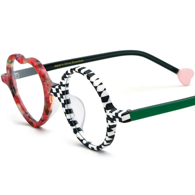 Colorful Heart Frame Fashion Glasses