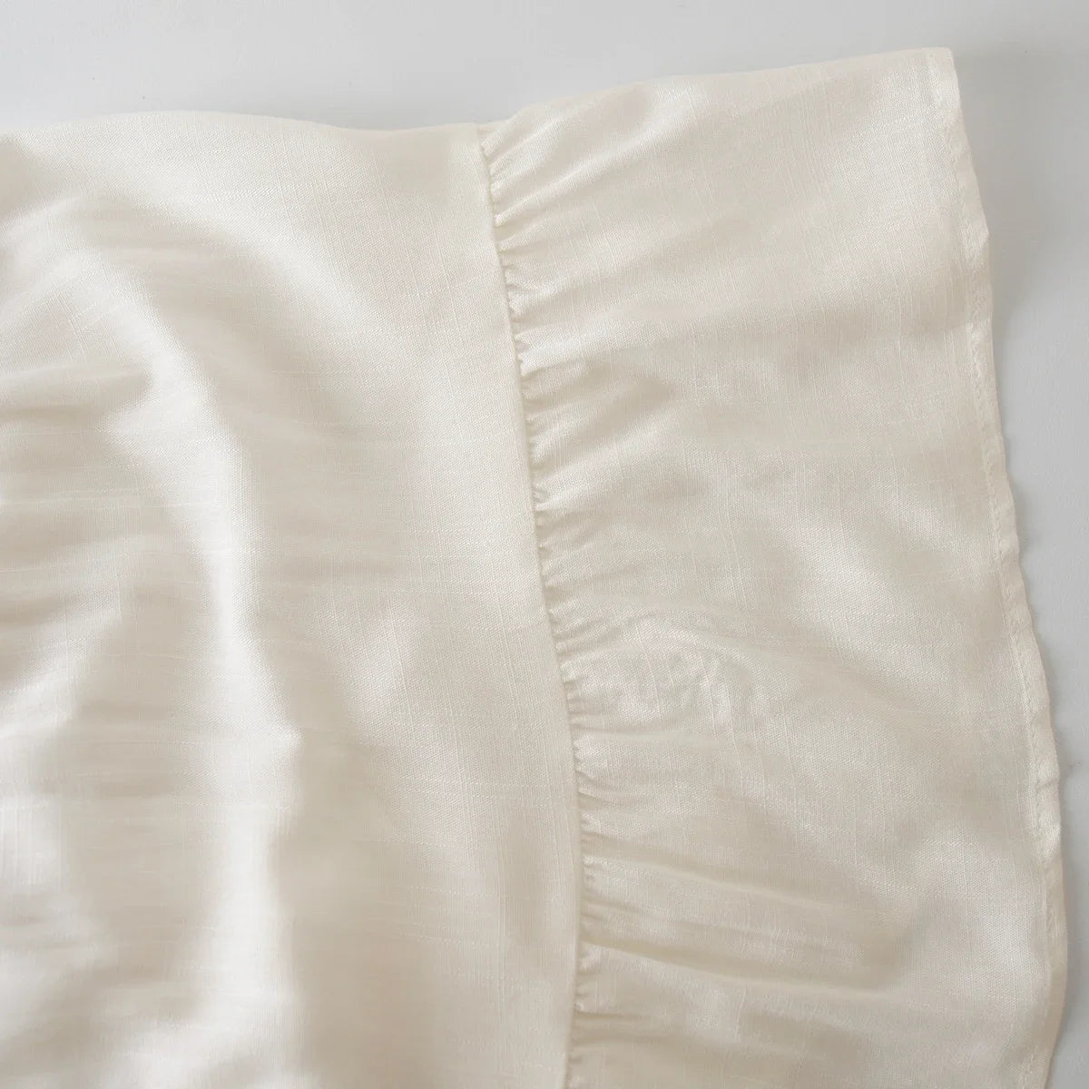 Linen Camisole Dress With Ruffle Hem