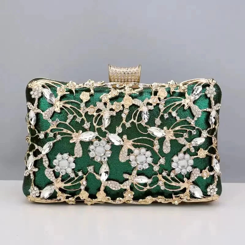 Glitter Rhinestone Shoulder Clutch Bag