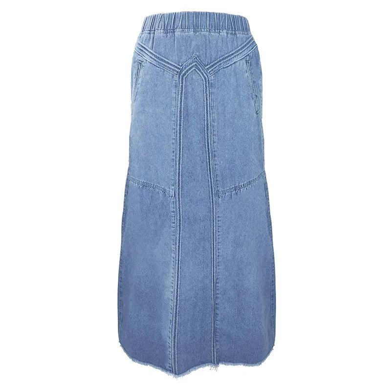 Office Ready Denim Skirt