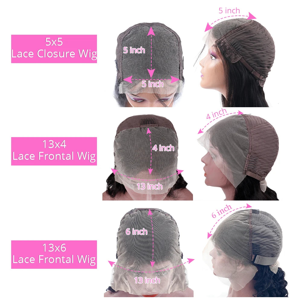 HD Transparent Body Wave Lace Frontal Human Hair Wig for Women