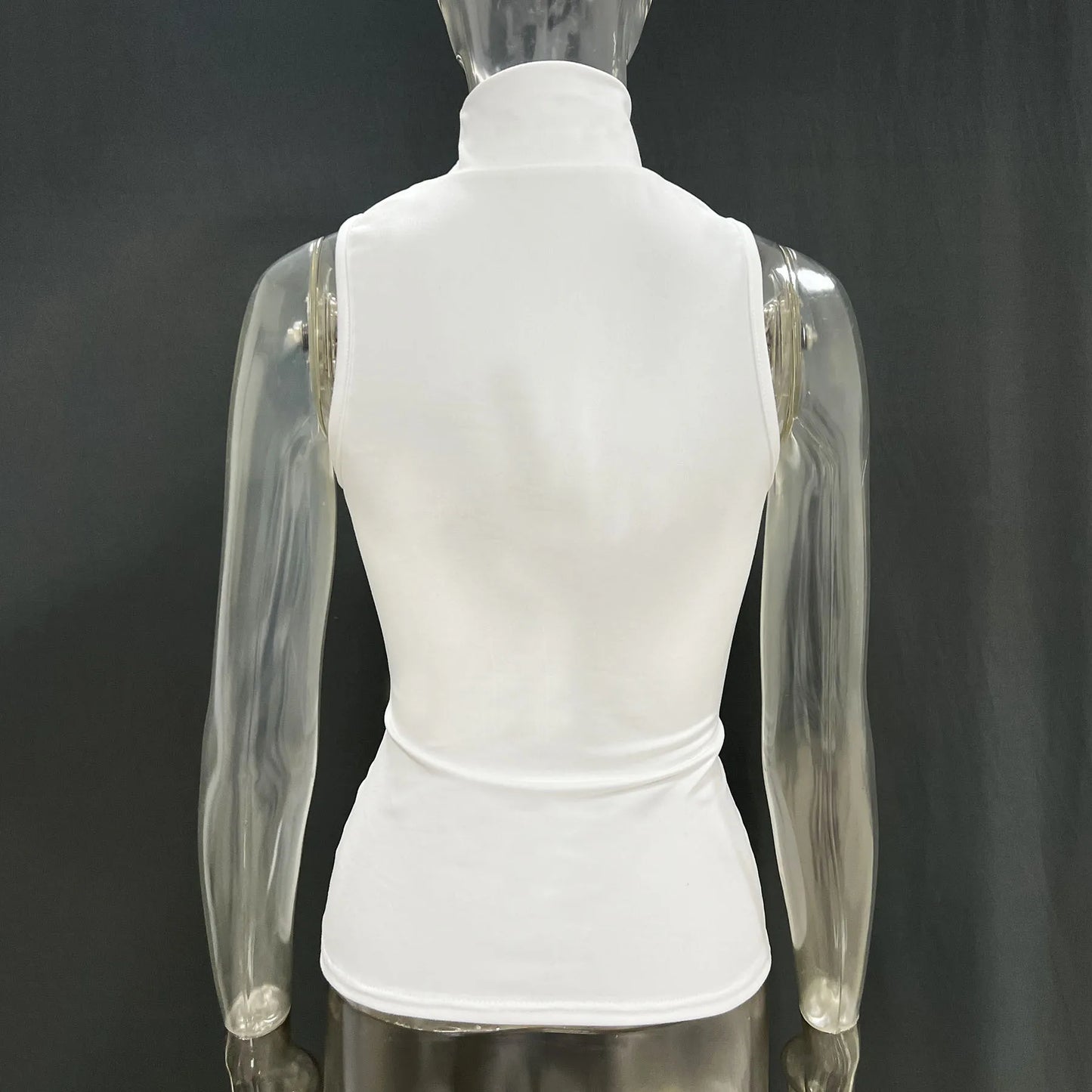 TARUXY Gold Ring Sleeveless Off-shoulder Top Female High Elasticity Fashion Slim Camis Streetwear 2025 New Summer Lady T shirt