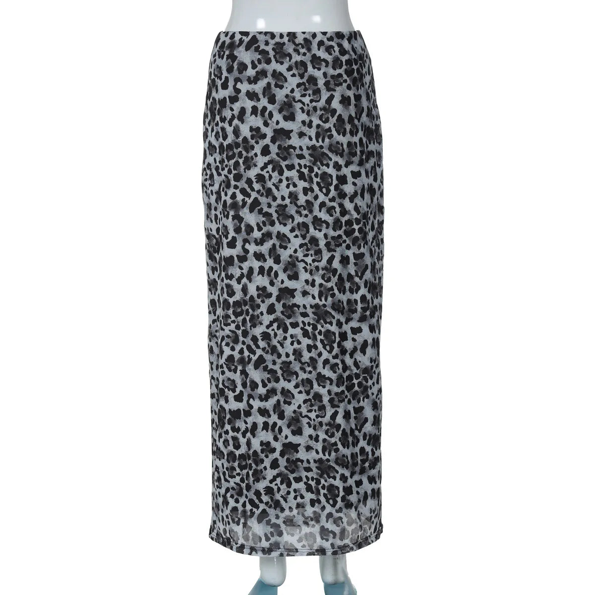 Elegant High Waisted Leopard Print Slim Skirt for Women