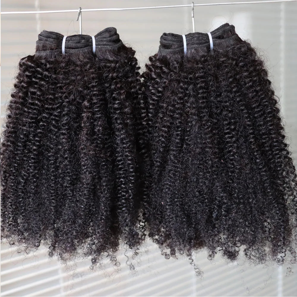 Tight Curly Virgin Human Hair Weave Bundles for Women