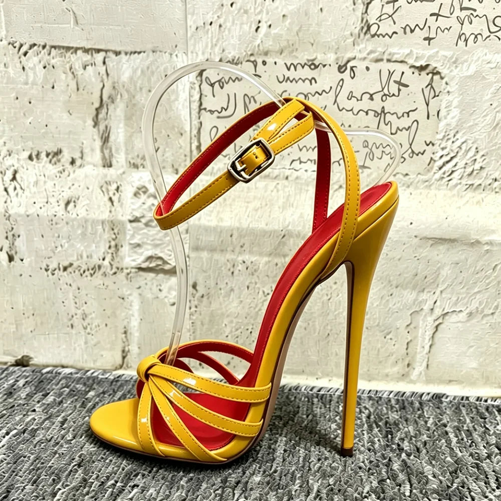 Ultra High Stiletto Heel Open Toe Strappy Sandals for Women