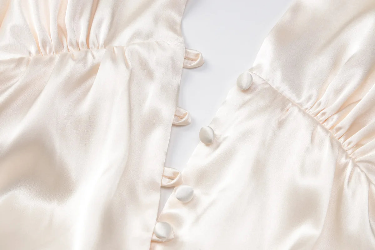 Backless Satin Mini Dress