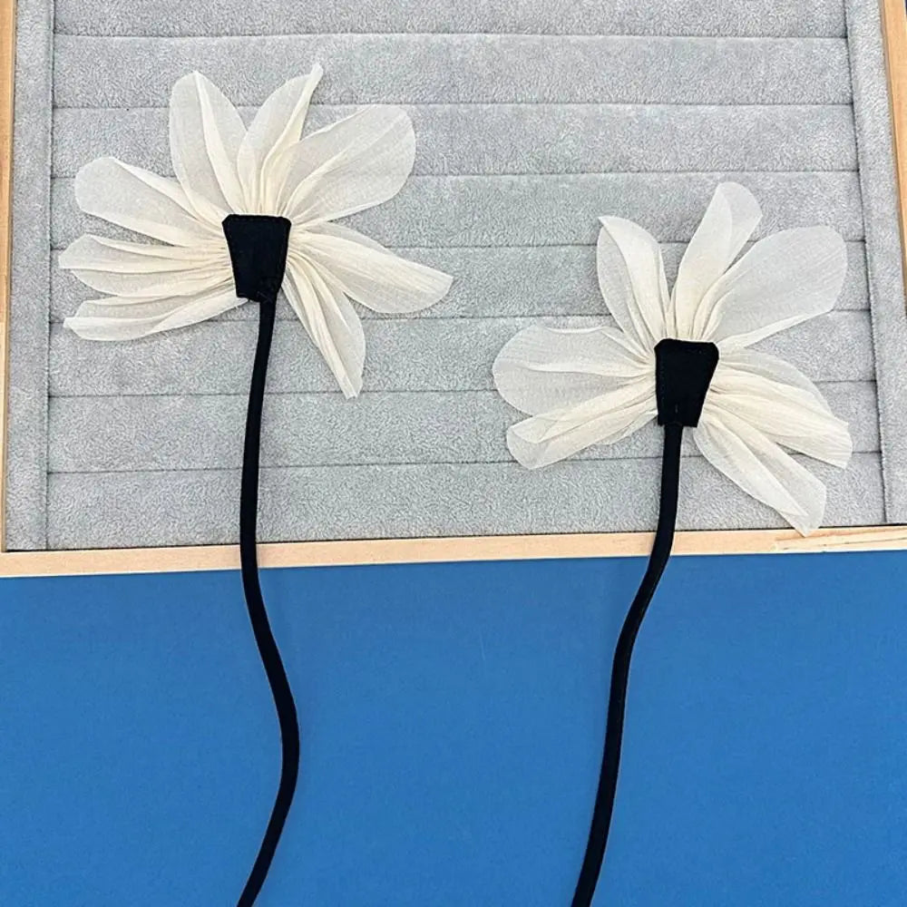 2Pcs Cloth Fabric Flower Brooch Pins Lace Flower Corsage Lapel Pins Handmade Jewelry Wedding Party Brooch Clothes Accessories