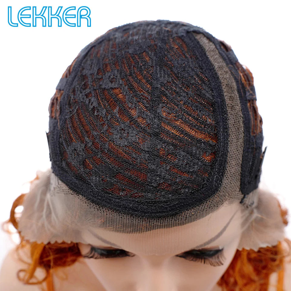 Long Wavy Lace Front Human Hair Bob Wig with C Part for Women