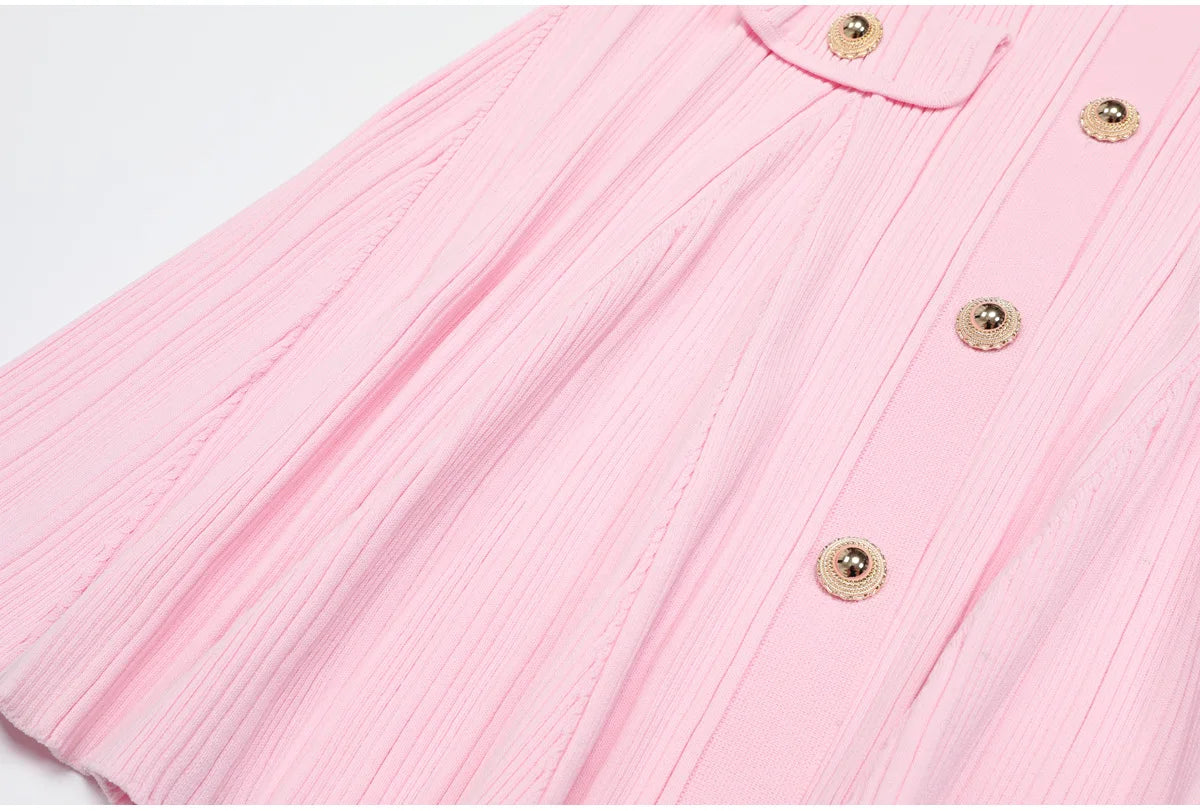 High-end Fashion Cropped Knit Dress New Autumn 2026 Women Short Sleeve High-waisted Belted Slim-fit Elegant Short Dresses