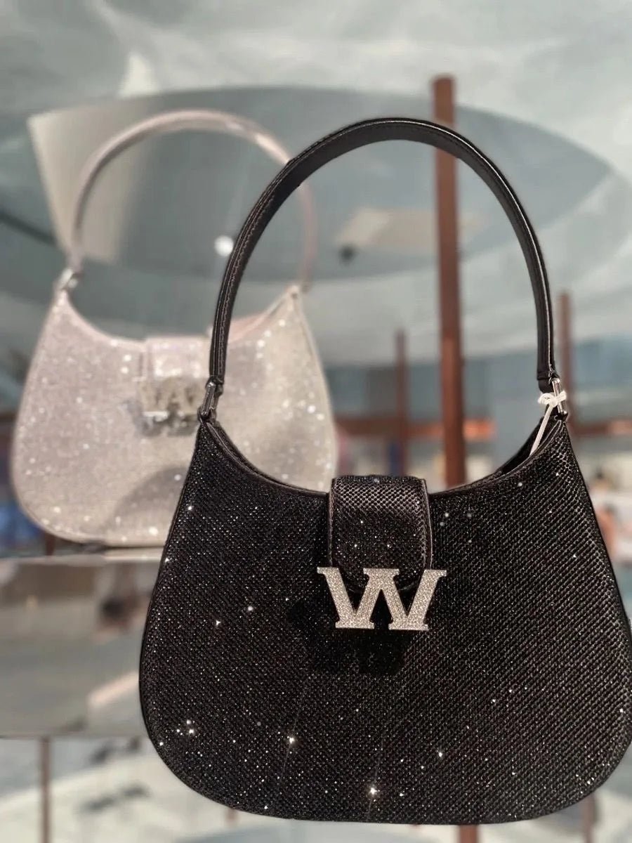 New Diamond-encrusted Handbag Luxury Diamond-encrusted Shiny Dinner Party Women's Handbag Diamond-encrusted Women's Shoulder Bag