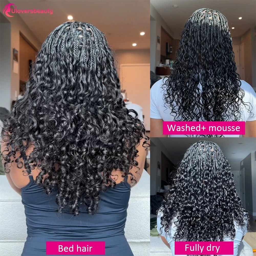 Burmese Curly Crochet Human Hair Extensions for Women