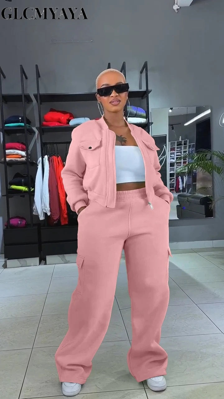 Fall Warm Two Piece Activewear Set