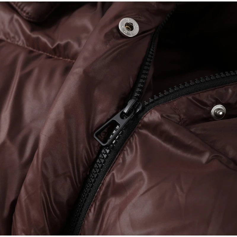 Casual Leopard Print Hooded Puffer Jacket For Women