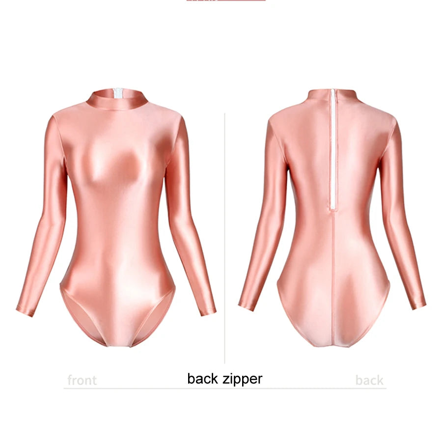 Silky Glossy One Piece Swimsuit