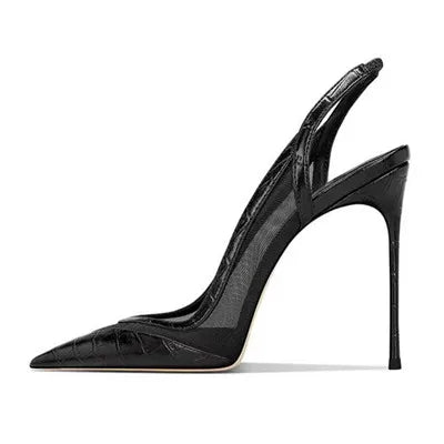 Elegant Pointed Toe Narrow Band Buckle Pumps for Women