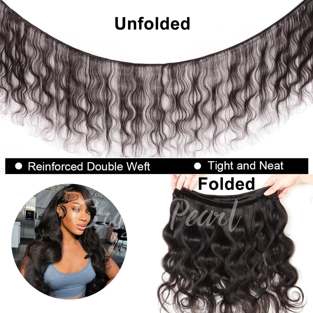 Unprocessed Body Wave Human Hair Bundles for Women