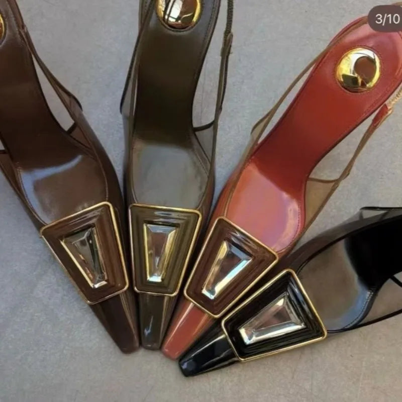 Diamond Strap Stiletto High Heel Sandals for Women