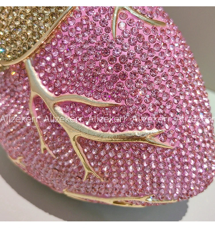 Gorgeous Rhinestone Heart Shaped Evening Bag for Women