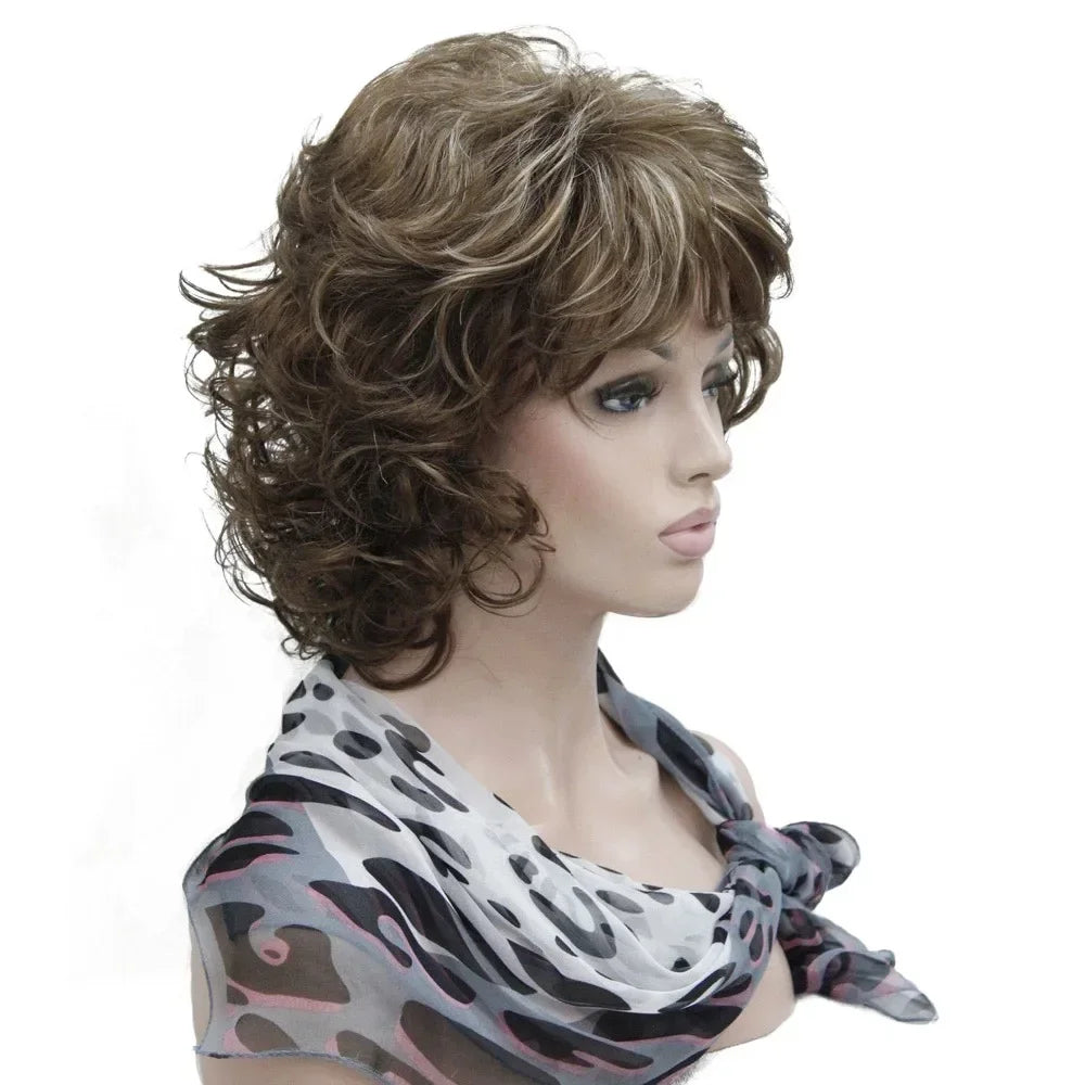 Short Curly Synthetic Wig With Comfortable Fit For Women