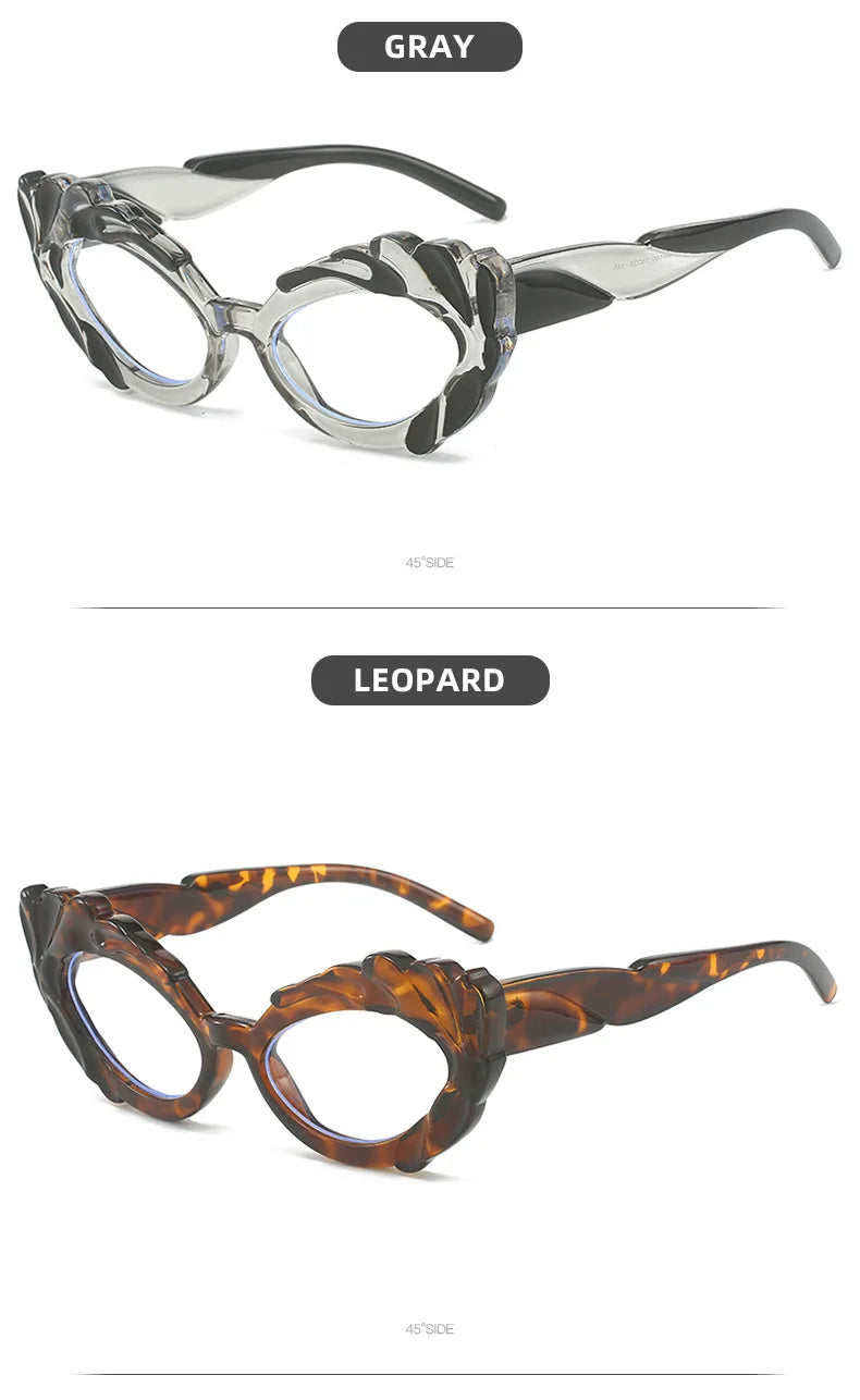 Anti Blue Light Green Cat Eye Reading Glasses For Women