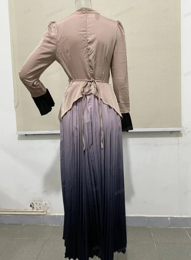 Long Sleeves Dresses Women Clothing New Round Neck Back Strap Slim Fit Dress Y2k Skirt for Female Streetwear 2024 Autumn Winter
