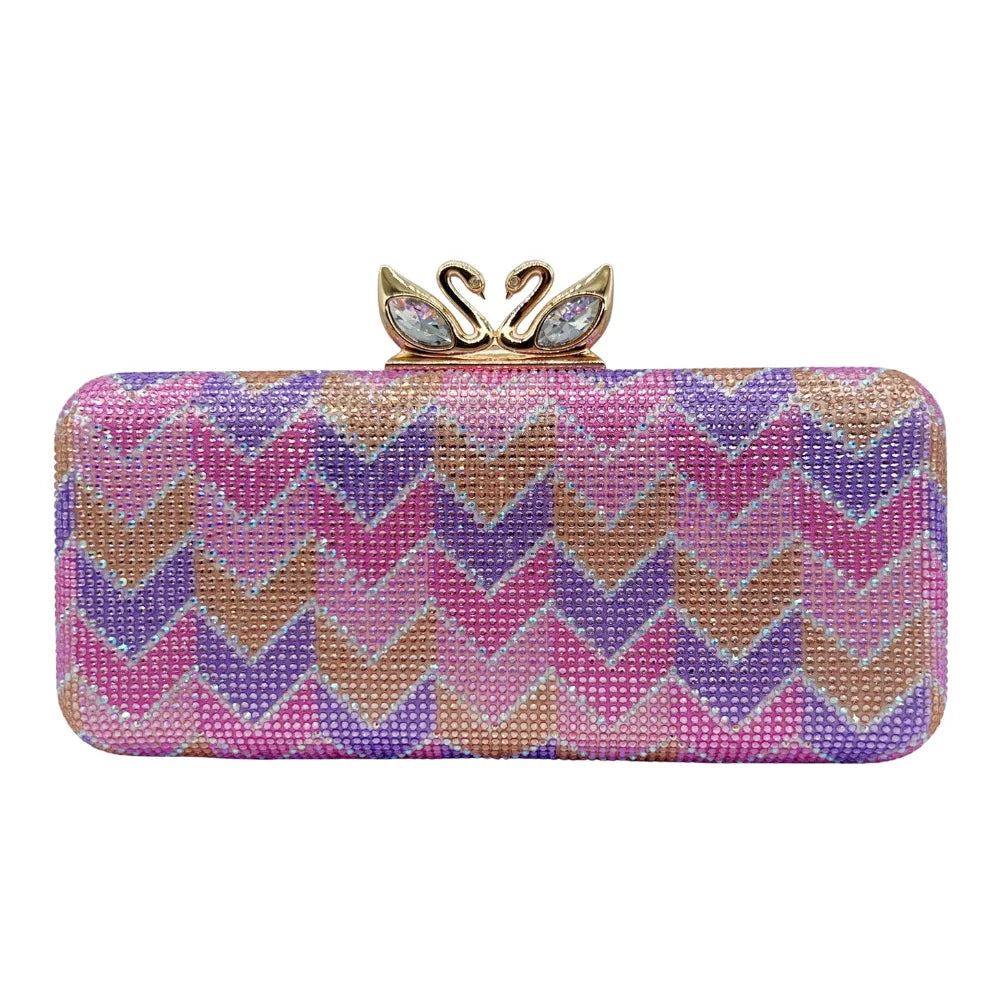Shiny Rhinestone Clutch Handbag for Women Party Occasions