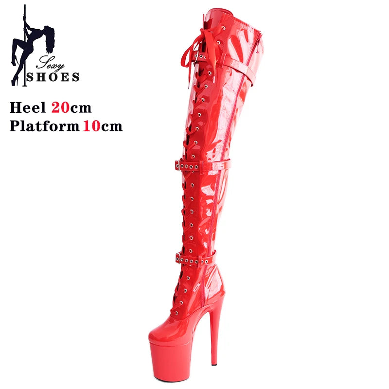 Sexy Over The Knee Platform Boots Belt Buckle for Women