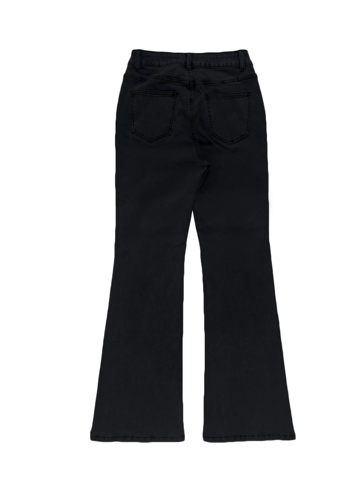 High Waisted Flared Slim Fit Jeans With Pockets for Women