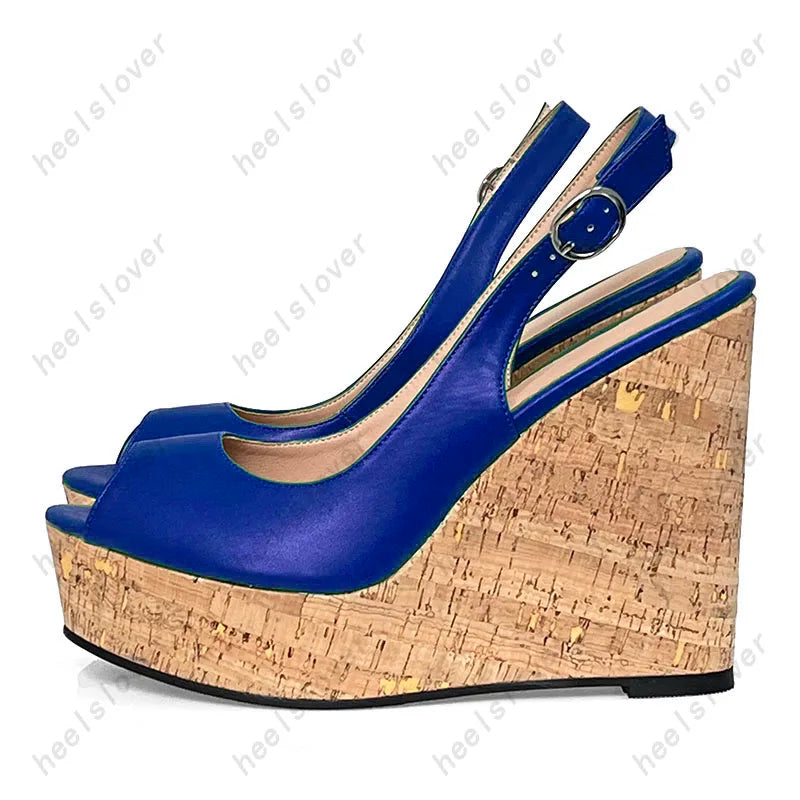 Elegant Open Toe Platform Wedge Gladiator Sandals For Women