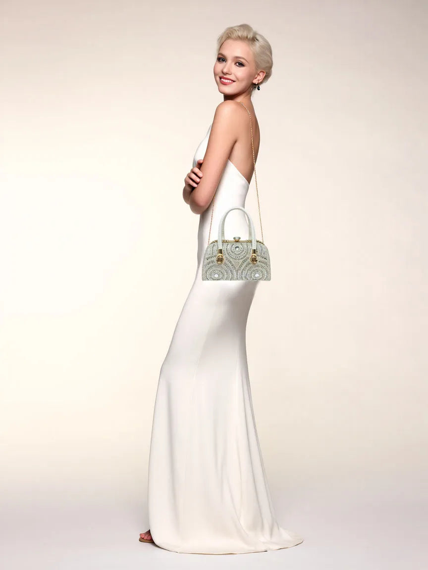 New Dinner Handbag Luxury Brand Diamond-encrusted Sparkling Dinner Party Handbag Fashion Trend Women's Shoulder Crossbody Bag