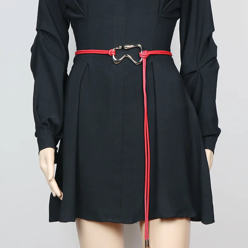 Fashion Braided Gold Knot Waist Chain Belt for Women
