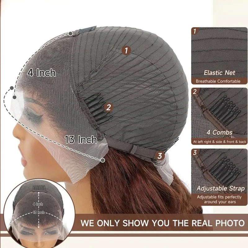 Body Wave Chocolate Brown Lace Front Wig for Women