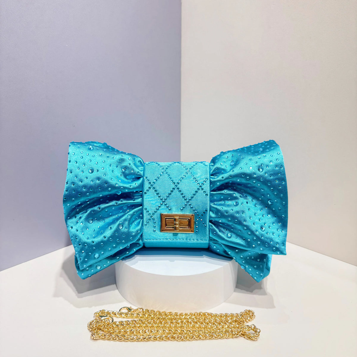 Butterfly Rhinestone Evening Clutch Bag With Chain for Women