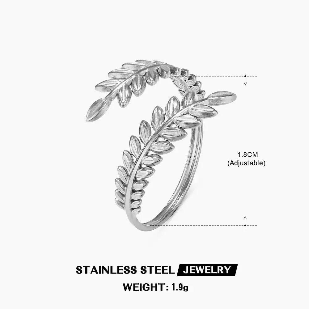 Open Heart Stainless Steel Ring