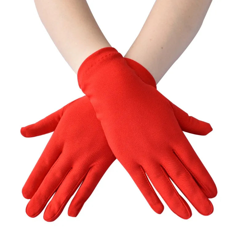 Wrist Length Fingerless Polyester Gloves