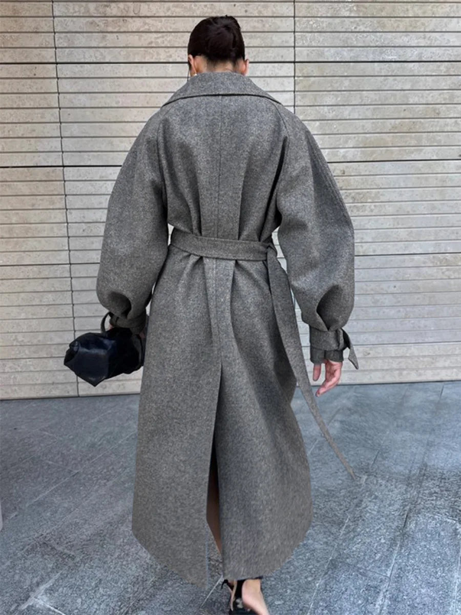 Lace Up Winter Overcoat