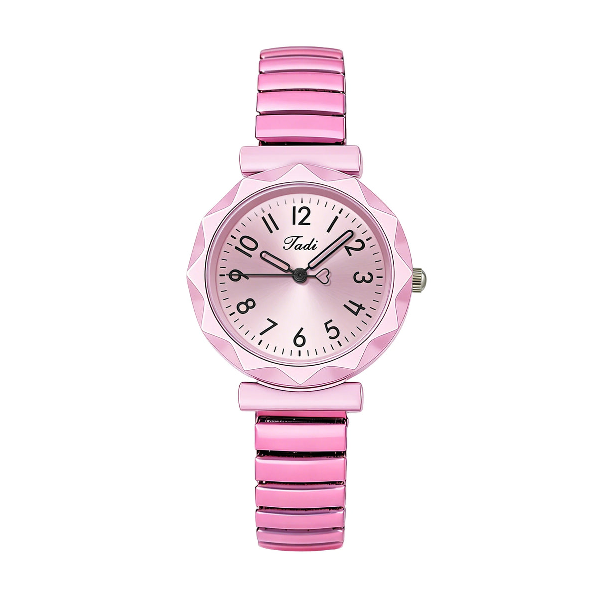 Round Dial Elastic Band Quartz Watch