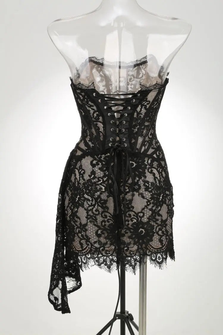 Lace Patchwork Corset Dress