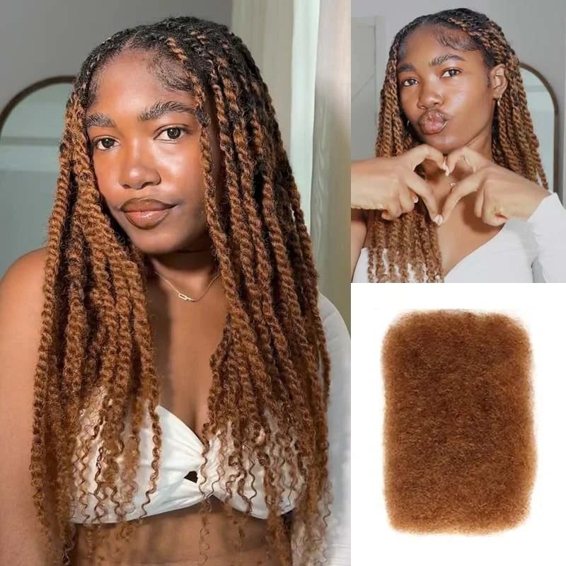 Natural Afro Kinky Bulk Braiding Hair Extensions for Women